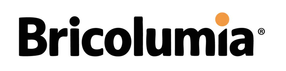 Logo Bricolumia horizontal 4:1 — wordmark con punto naranja oficial