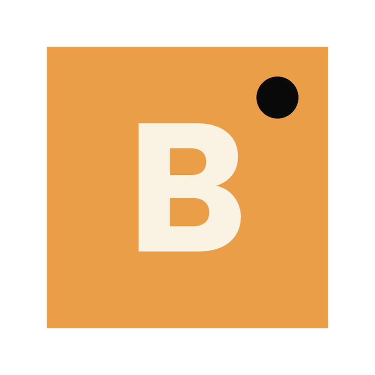Logo Bricolumia cuadrado 1:1 — símbolo B naranja
